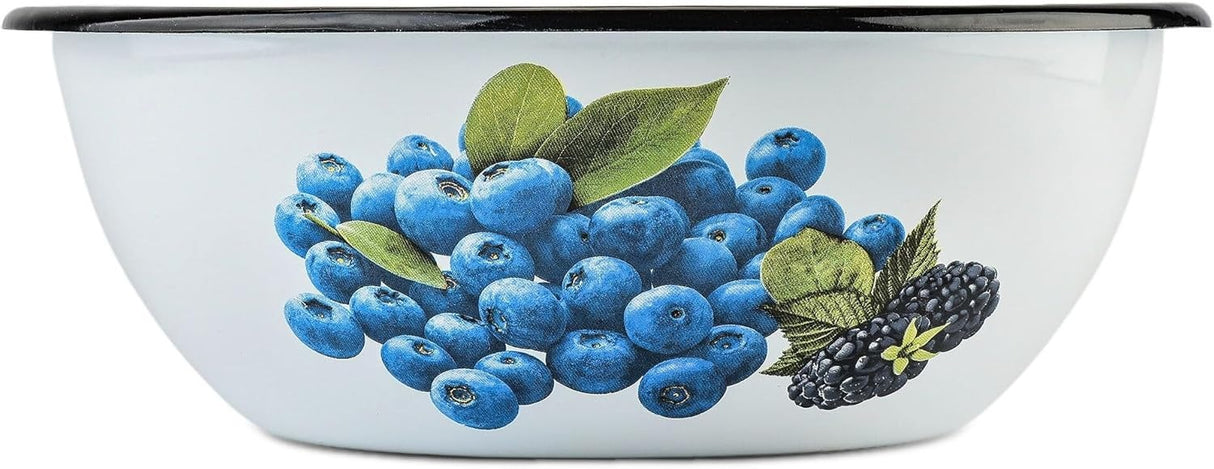 Bol/Castron Emailat cu decor , 0.6/1.5 Litri