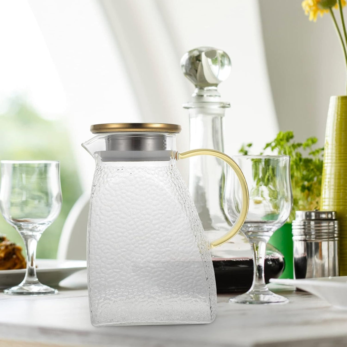 Carafa Sticla , 1800 ml, cu capac metalic