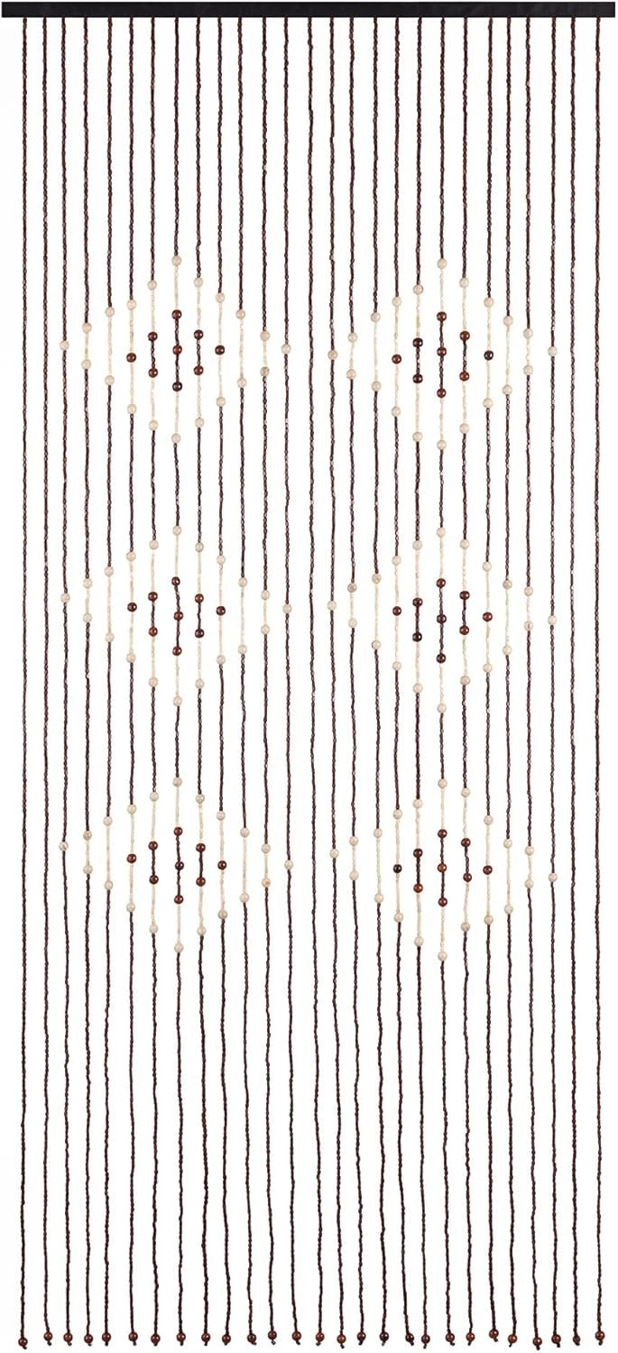 Perdea Usa cu Margele din Lemn , 90x195 cm