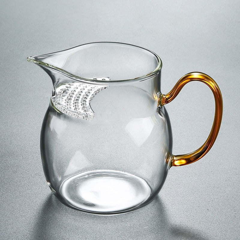 Cana Ceai din Sticla Termorezistenta cu strecuratoare , 340 ml