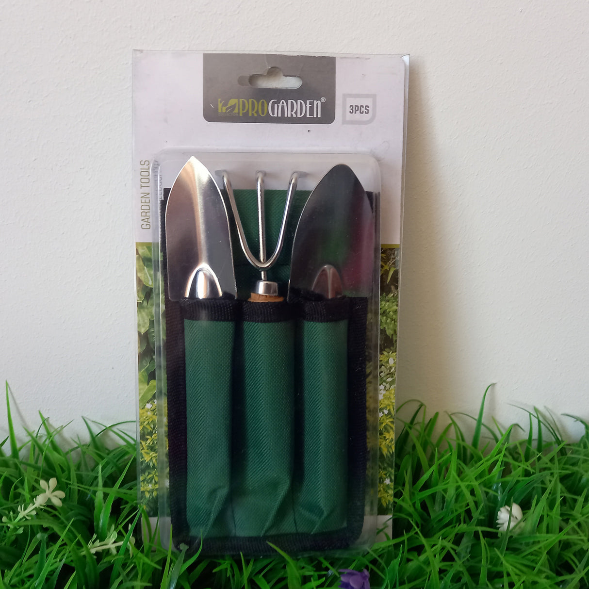 Set 3 Mini unelte pentru Gradinarit cu Husa, Metal, 20 cm