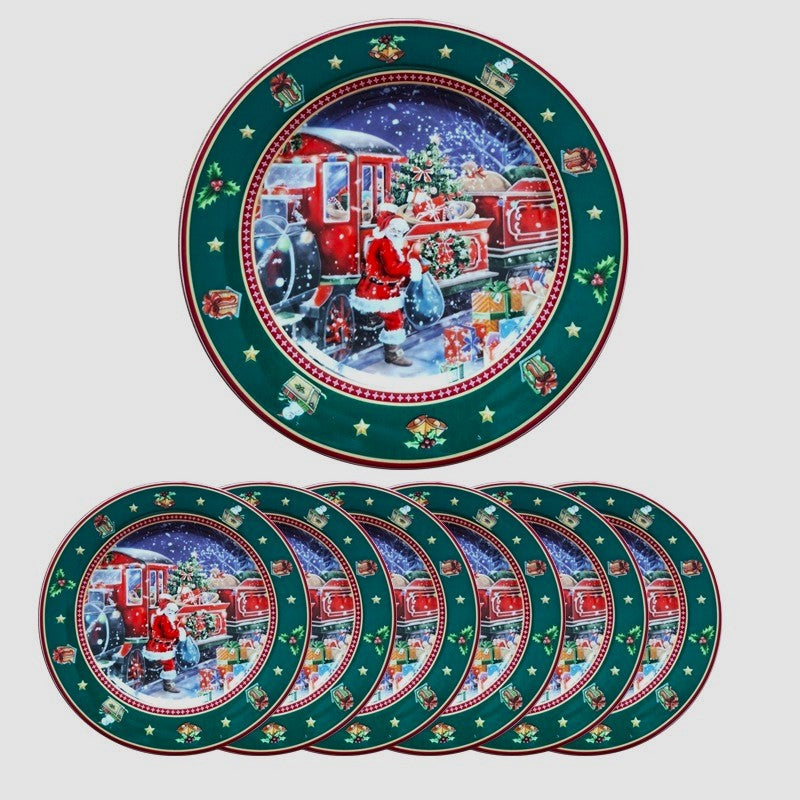 Serviciu de portelan,7 piese cu motiv de Craciun
