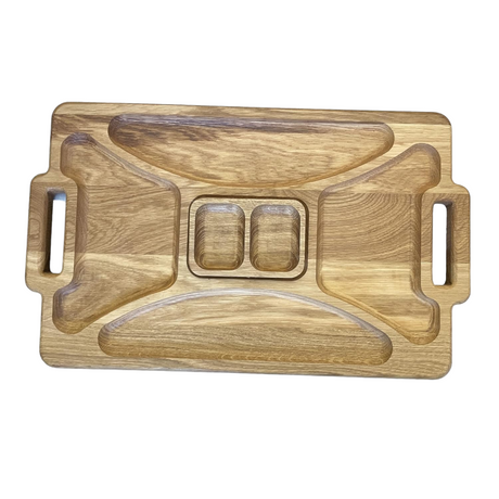 Platou din lemn cu 6 compartimente,49x29 cm