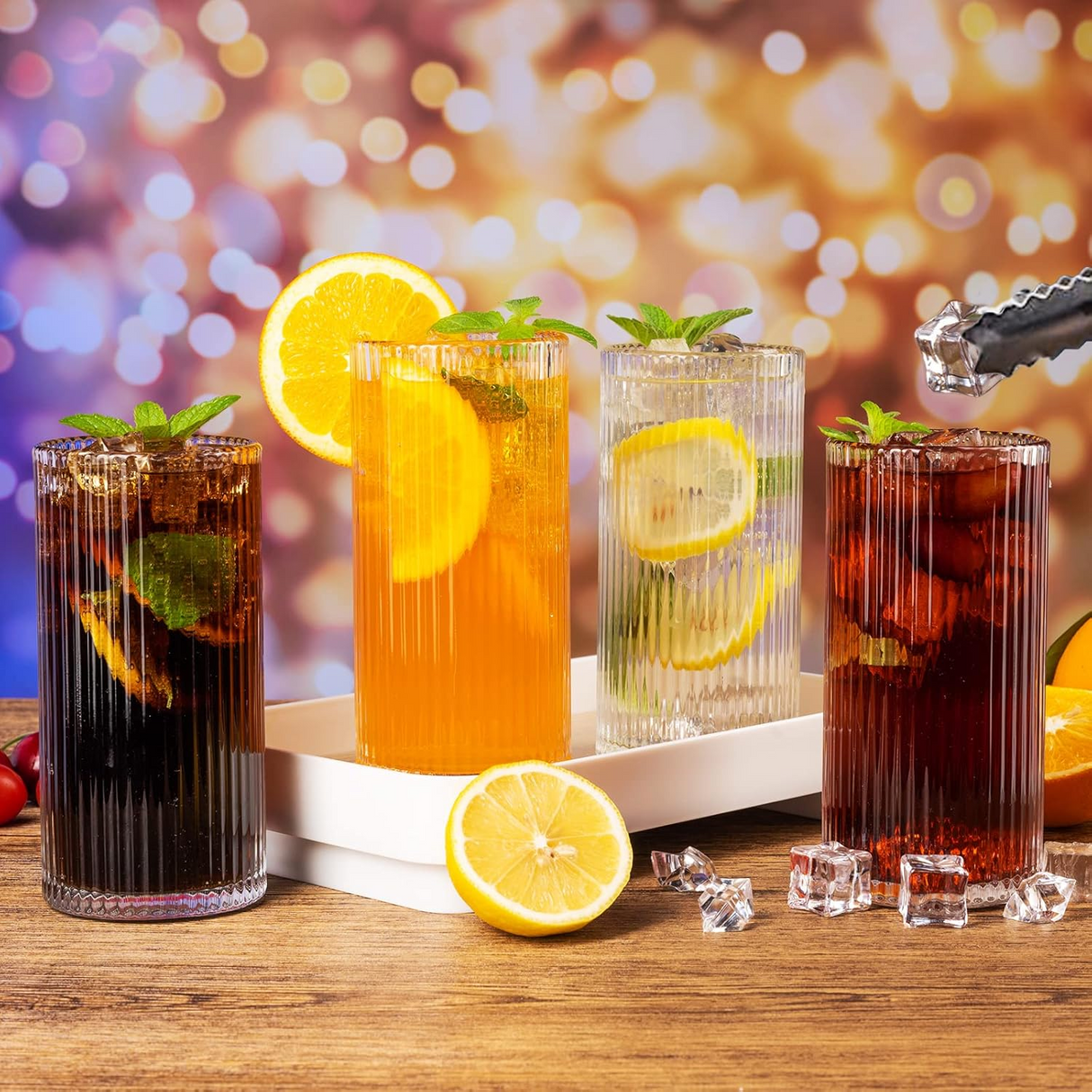 Set 6 pahare sticla pentru bauturi , 400 ml