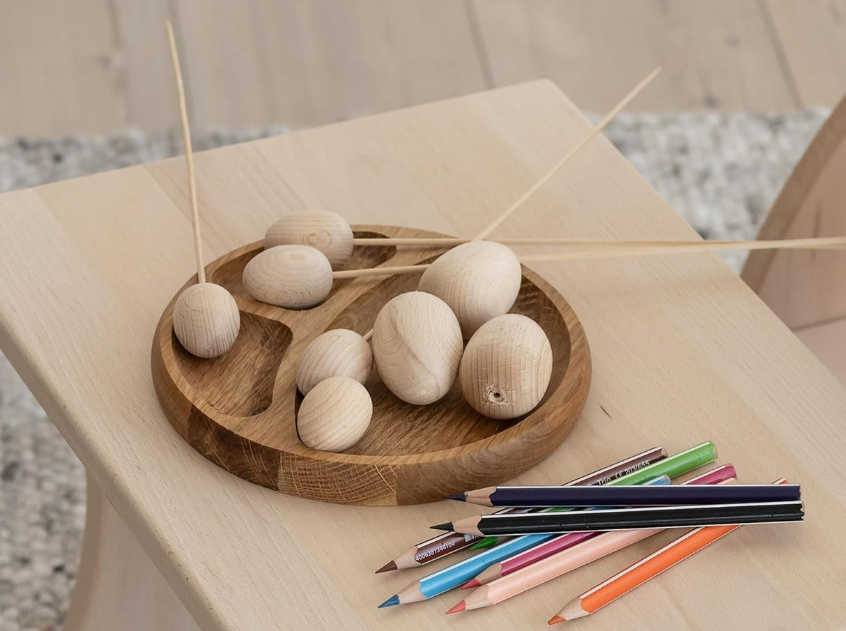 Ou decorativ, Lemn, 7x4 cm