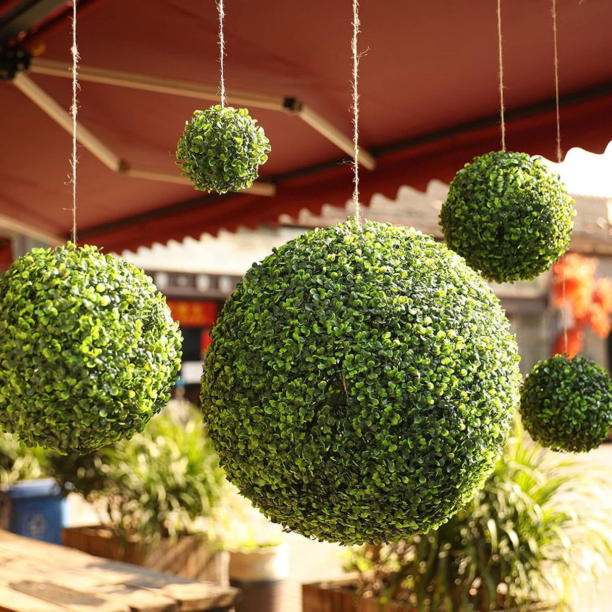 Set 10 Plante artificiale, Minge din iarba Buxus