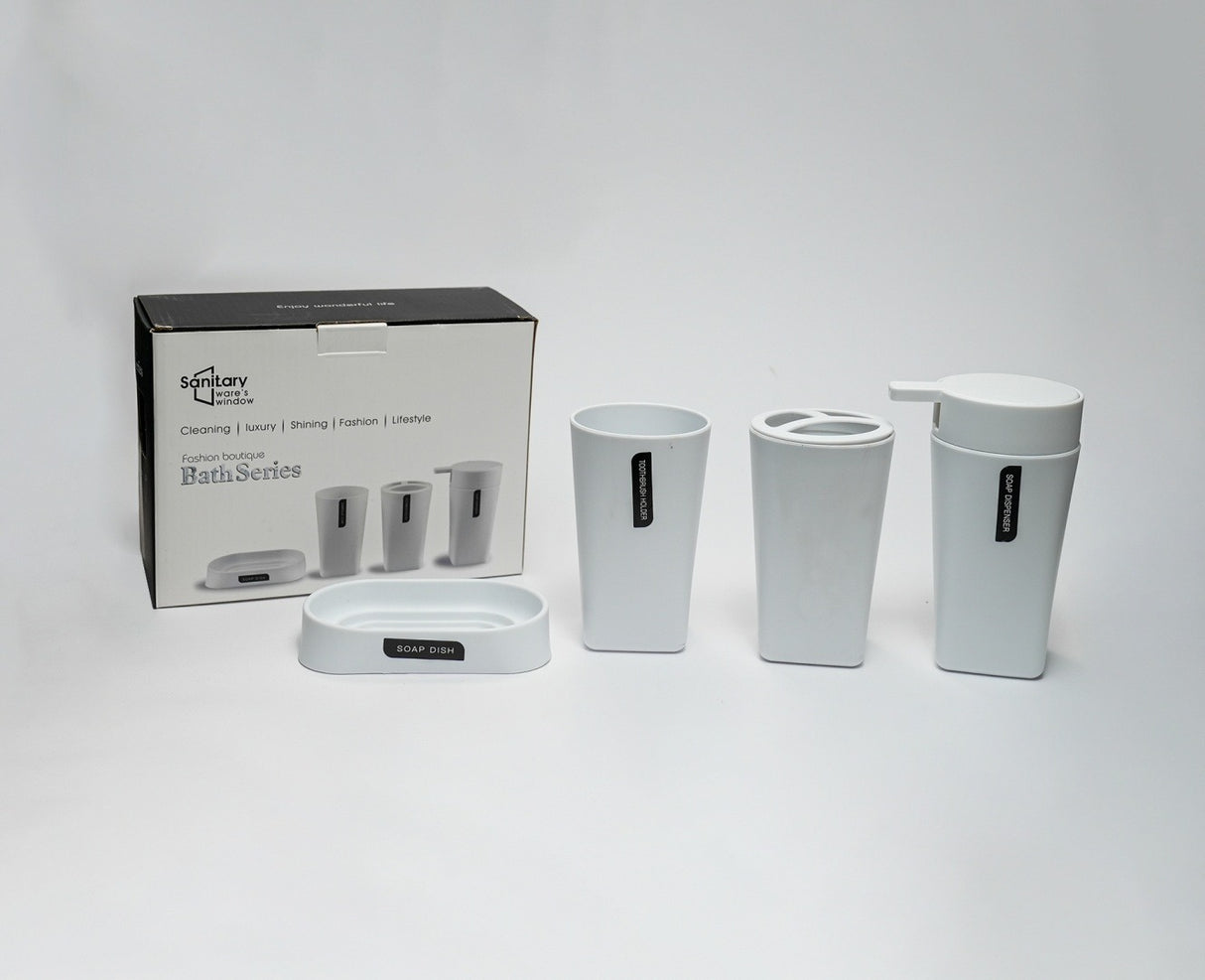 Set Accesorii de Baie, 4 piese,Plastic