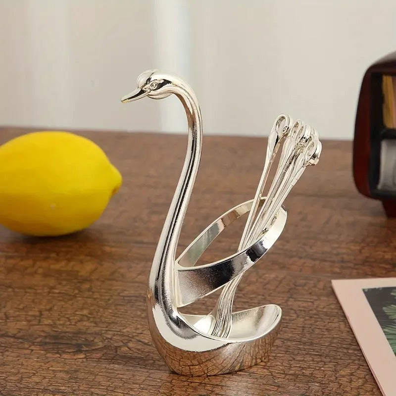 Suport Lebada pentru 6 lingurite de cafea, fructe sau desert