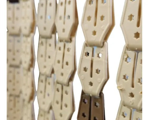 Perdea Muste, Plastic, PVC, cu Bara Perdea Usa Impotriva Insectelor - Inele din Plastic, 200x90 cm