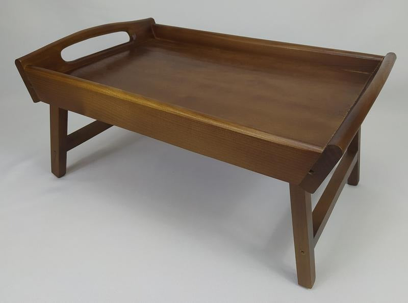 Tava de mic dejun Pliabila din Lemn 43 cm * 27cm, inaltime pe picioare 21 cm, maro