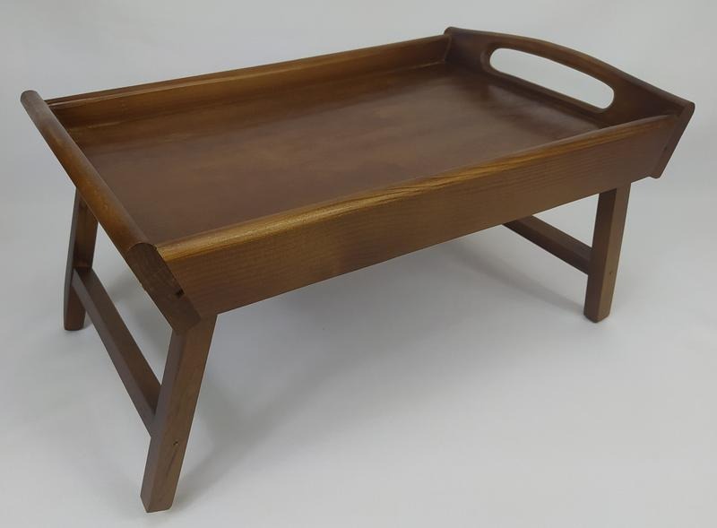 Tava de mic dejun Pliabila din Lemn 43 cm * 27cm, inaltime pe picioare 21 cm, maro