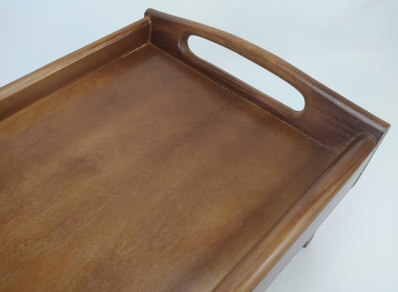 Tava de mic dejun Pliabila din Lemn 43 cm * 27cm, inaltime pe picioare 21 cm, maro