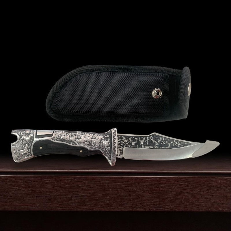 Briceag, otel inoxidabil, argintiu,husa neagra , 27.5 cm , 390 g