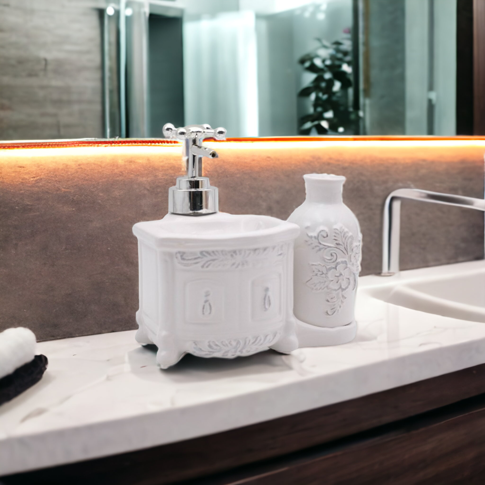 Set 2 dozatoare pentru Sapun, Ceramica, 13x16x10 cm