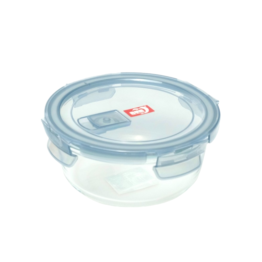 Caserola din Sticla rotunda cu capac din Plastic, 630 ml