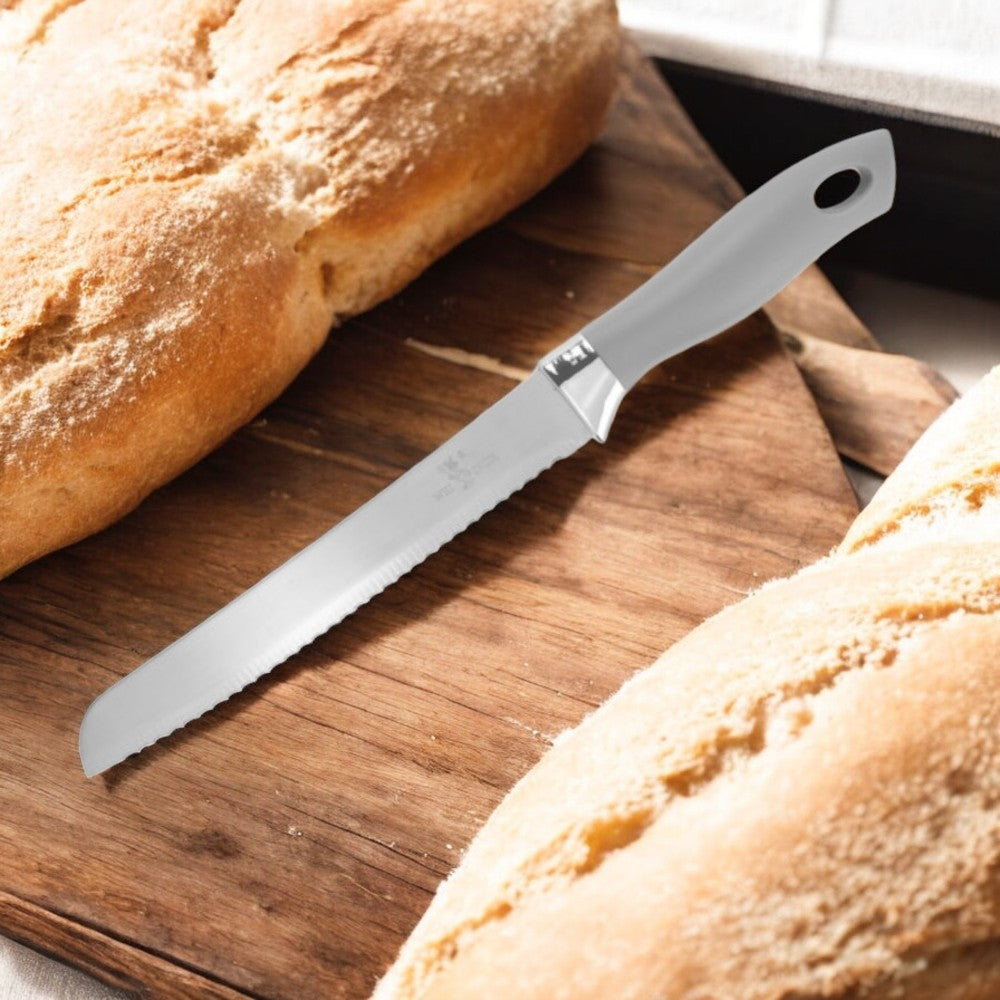 Cutit de paine din Inox, Maner Plastic, 32,5 x 3 cm