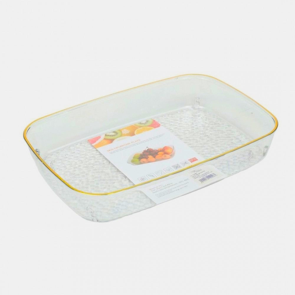 Tava Decorativa Eleganta Pentru Servire Aperitive, Prajituri, Fructe, 26 x 17.5 x 4.5 cm