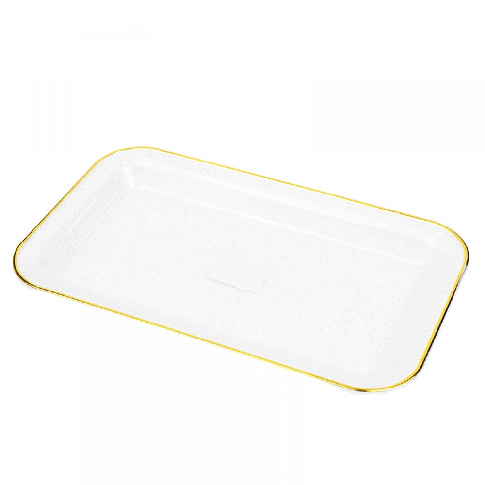 Tava decorativa eleganta margine aurie,29x17CM