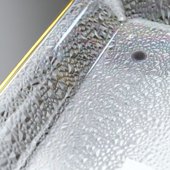 Tava decorativa eleganta margine aurie,29x17CM