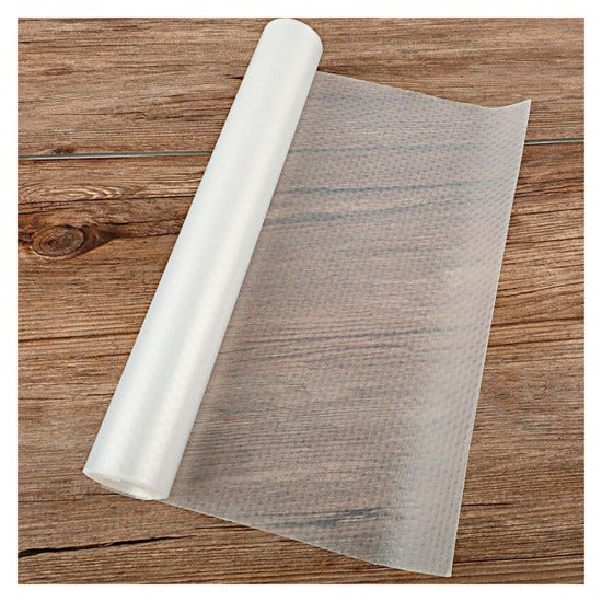 Folie antialunecare si protectie sertare, etajere, rafturi, transparenta, 45x150 cm