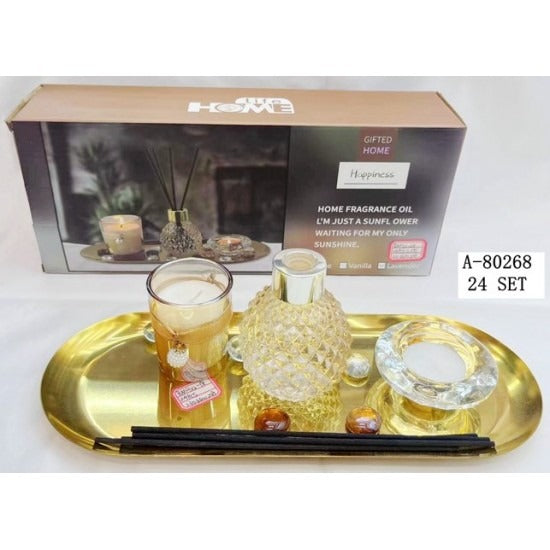 Set Aromaterapie cu Suport pentru Ulei Parfumat ,Lumanari si Bete