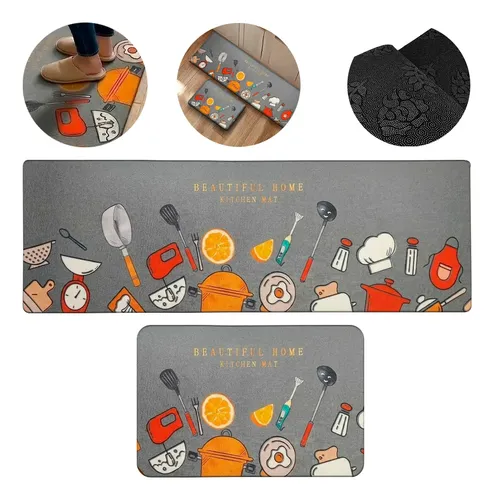 Set 2 covorase pentru Bucatarie , 45x75/45x120 cm