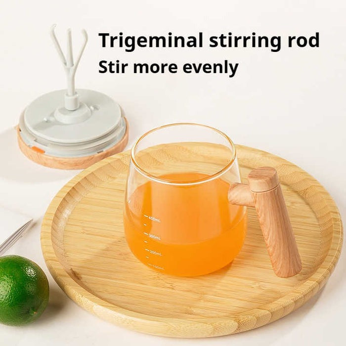 Cana Electrica gradata cu Amestecare Automata ,Sticla Borosilicata, 400ml, USB