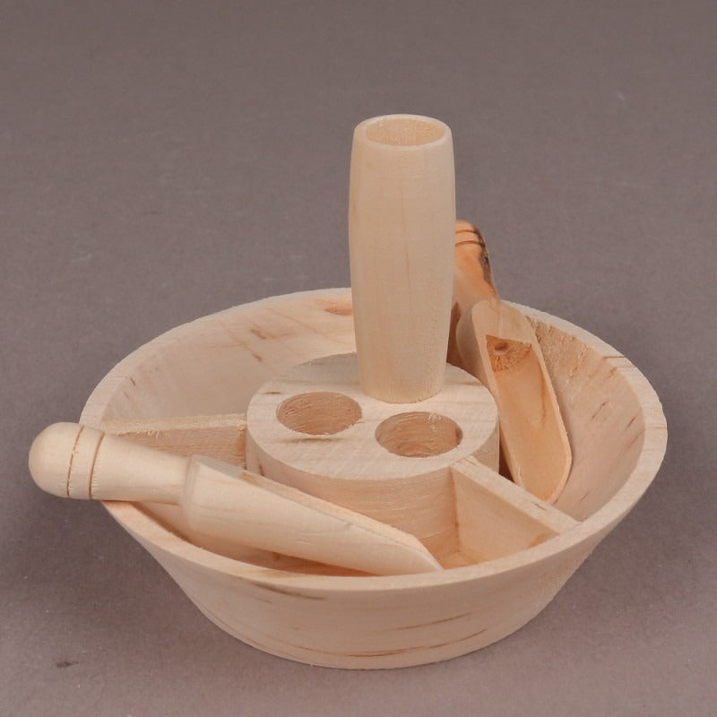 Solnita si Pipernita din lemn, Natur, 10 cm