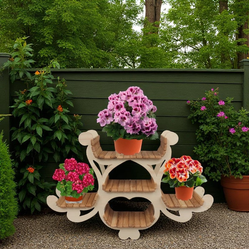 Suport Etajat pentru flori , Lemn , 59x39x15 cm