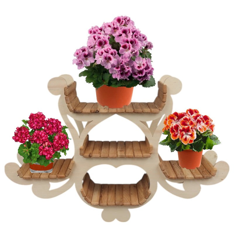 Suport Etajat pentru flori , Lemn , 59x39x15 cm