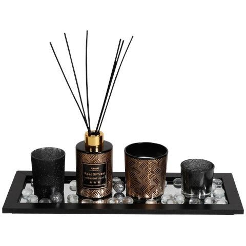 Set Aromaterapie cu Suport pentru Ulei Parfumat ,Lumanari si Bete