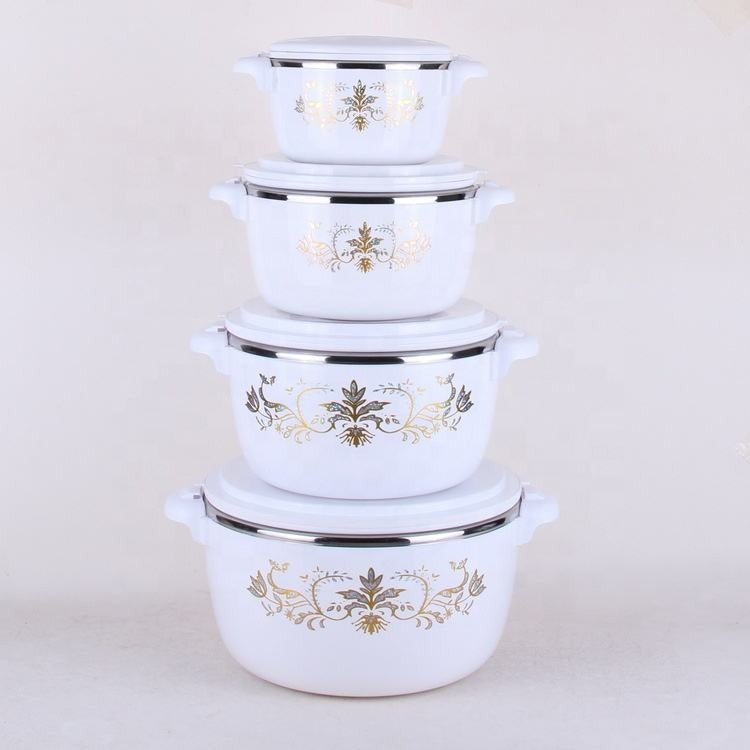 Set 4 caserole Termice, Plastic si Inox, 1L,2L,4L,6L