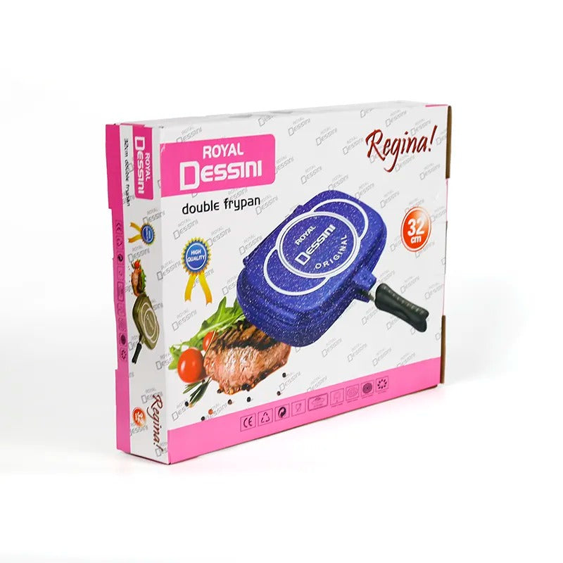 Tigaie Grill dubla din Aluminiu cu invelis antiaderent si maner cu Magnet, 36cm