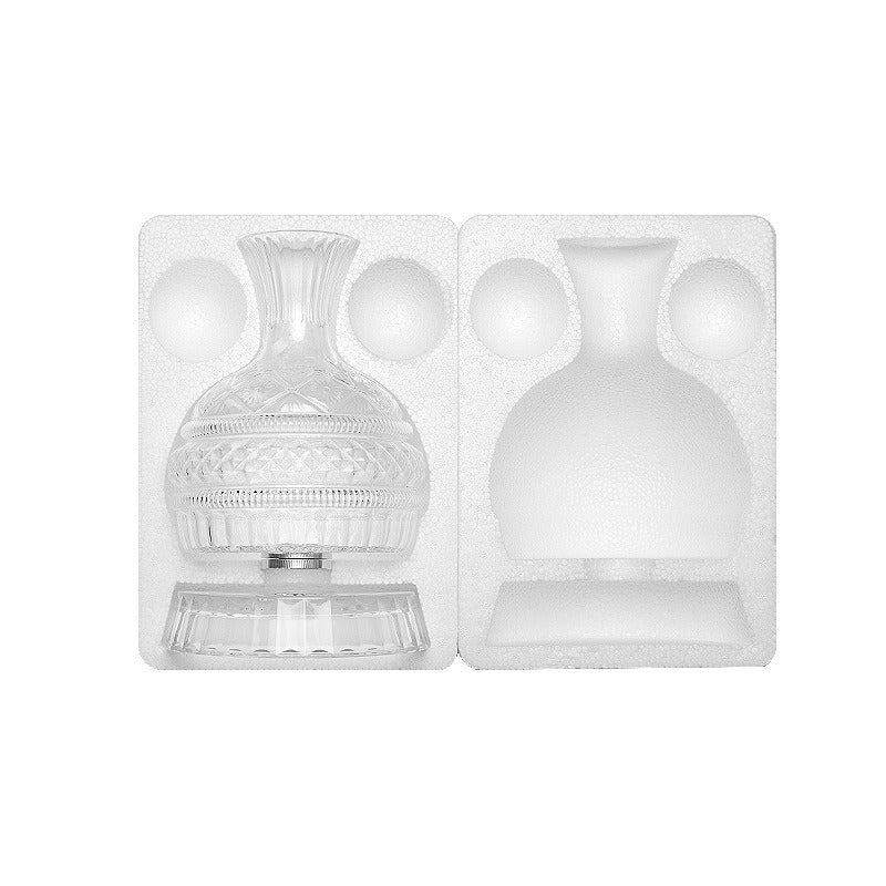 Decantor Elegant de Vin din Cristal, Rotativ, Realizat manual - 1500 ml