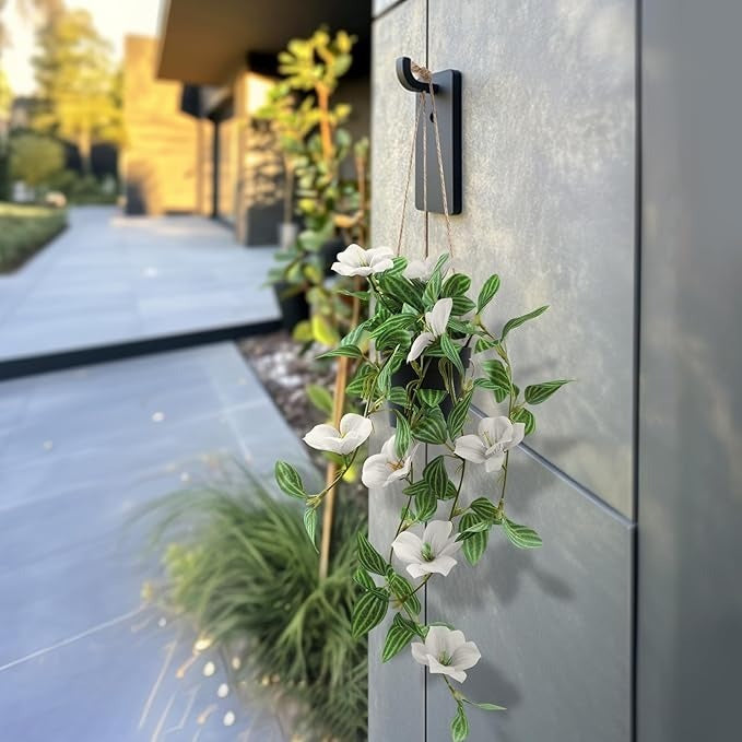 Plantă Artificială de Iederă Suspendată cu Flori,50 cm