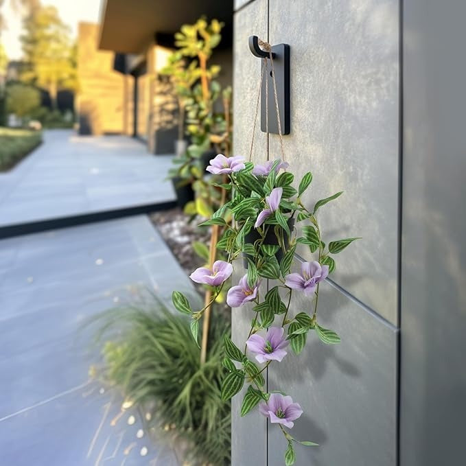 Plantă Artificială de Iederă Suspendată cu Flori,50 cm