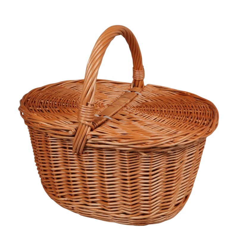 Cos din Rachita pentru Picnic, cu capac Rabatabil