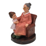Figurina Bunica cu Nepotel, Rasina, 14x11 cm