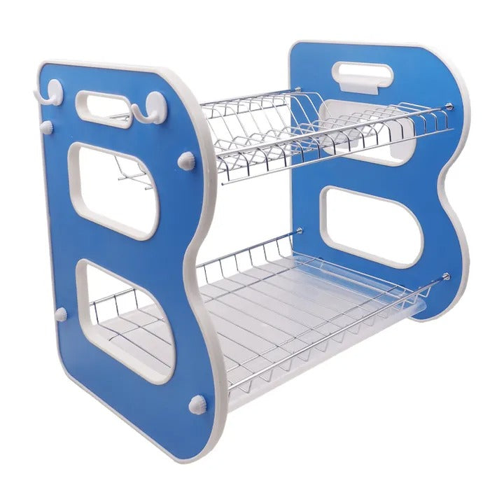 Scurgator pentru vase din Metal cu Tava din Plastic, 40 x 39 x 37 cm