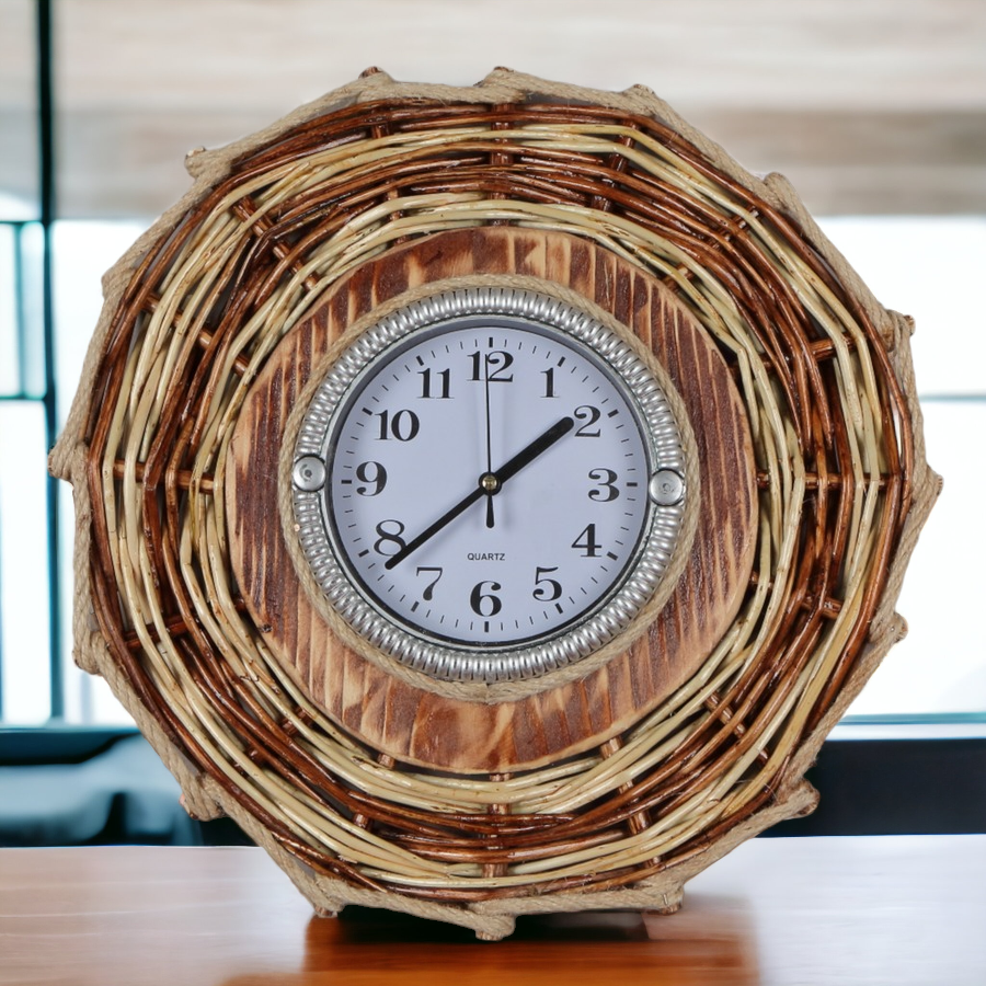 Ceas de perete din Rachita, Rotund, 40 cm