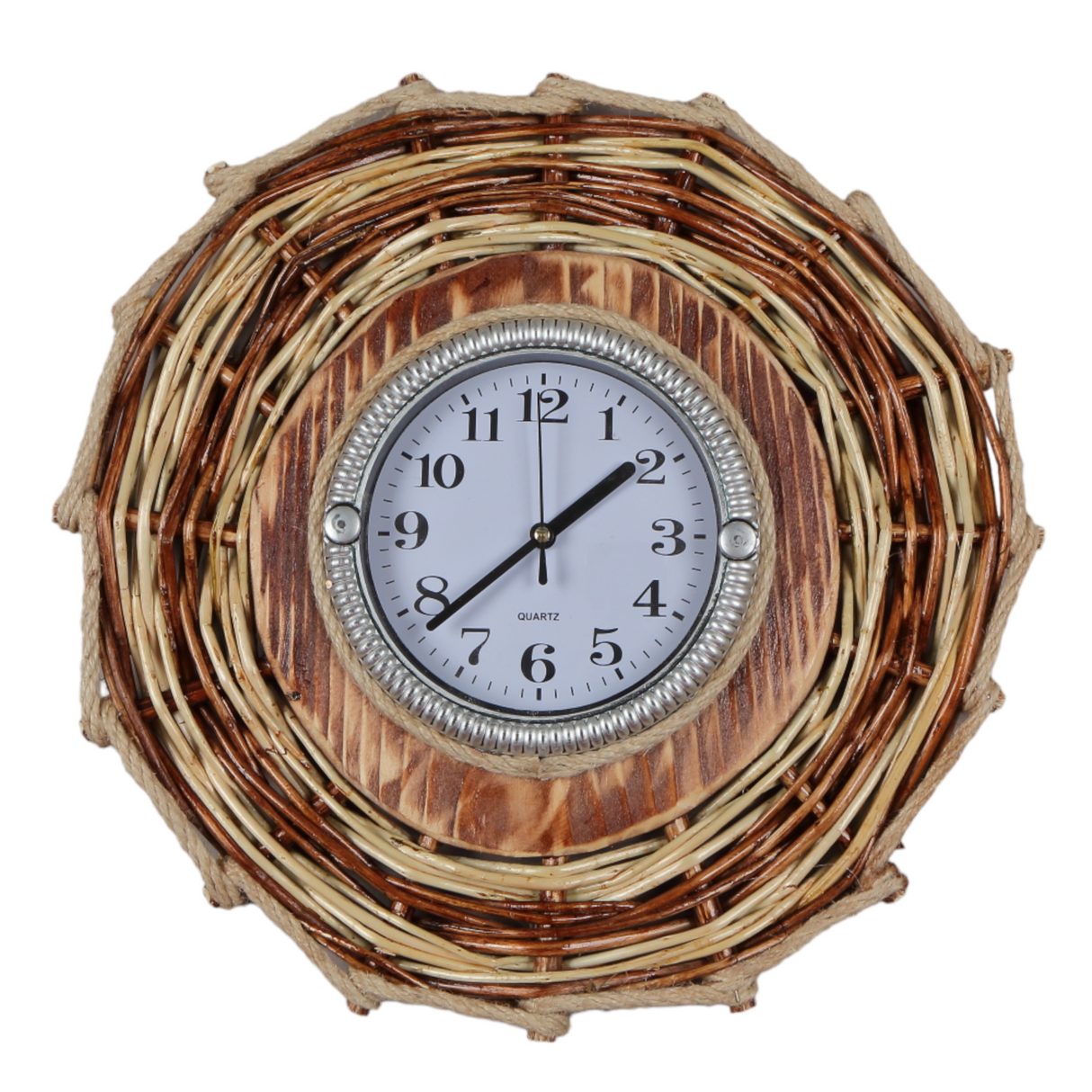 Ceas de perete din Rachita, Rotund, 40 cm