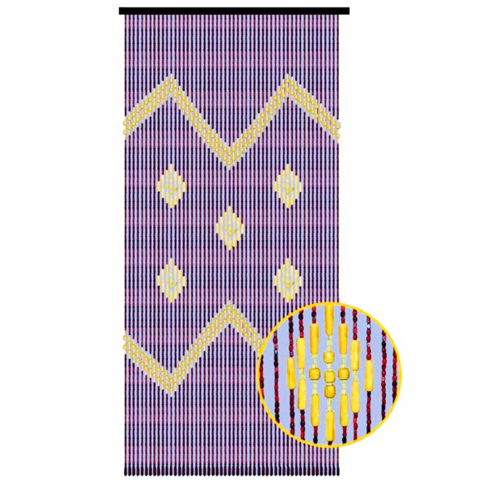 Perdea Usa cu Margele din Lemn , 90x195 cm