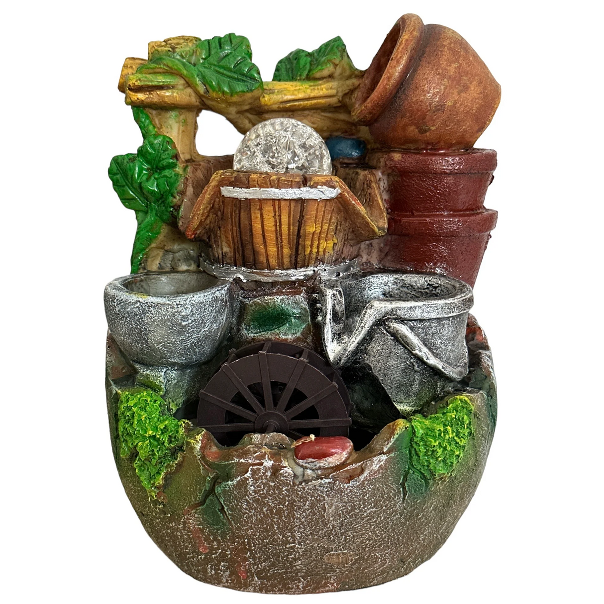 Fantana decorativa , cu pumpă recirculare si spot luminos, 22x16cm