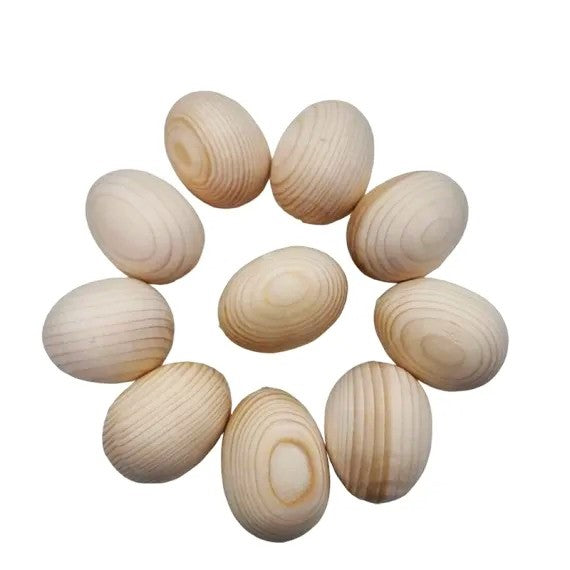 Ou decorativ, Lemn, 7x4 cm