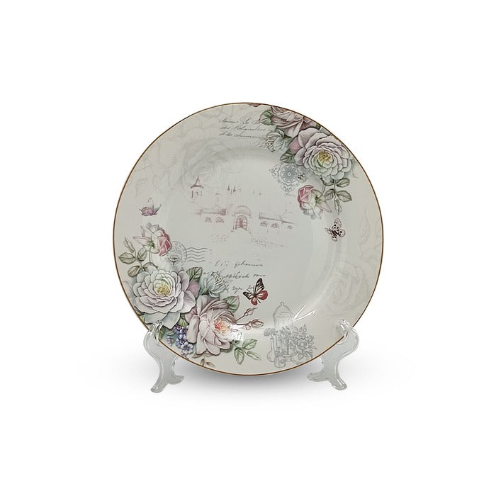 Set Tort, 8 piese, Ceramica, Model floral