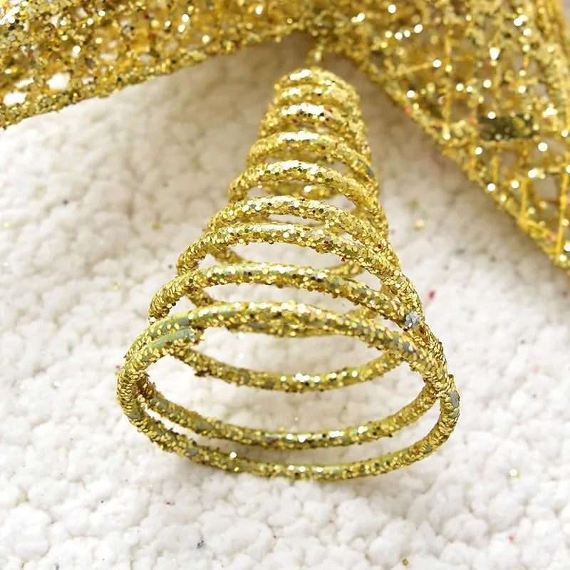 Varf decorativ de brad, Auriu, in forma de Stea