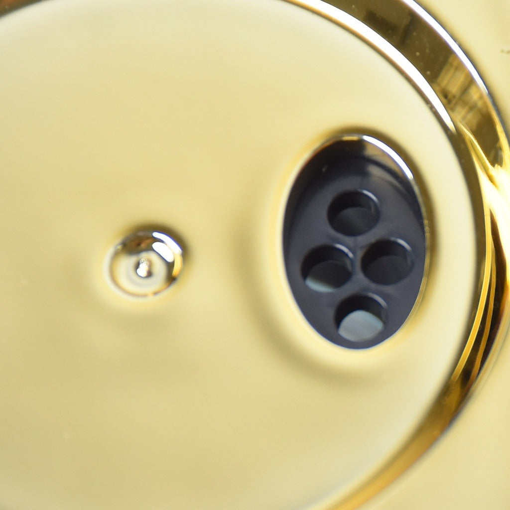 Set 6 recipiente condimente cu suport rotativ, inox si sticla, Negru - Auriu