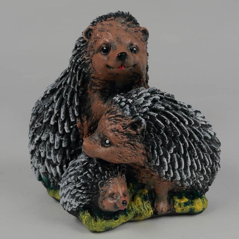 Decoratiune pentru Gradina, Familie de Arici, Polirasina, 26x22 cm