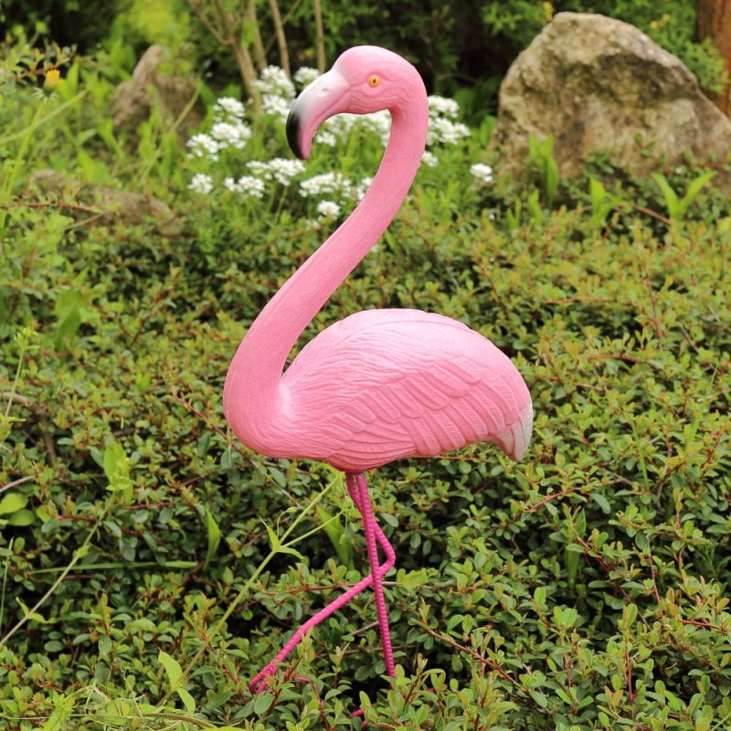 Flamingo, ornament decorativ pentru Curte sau Gradina, Plastic, 102x55 cm