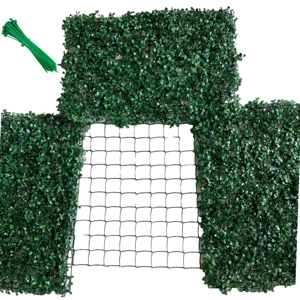 Set Plasa de Catarare +12 Panouri Gazon Artificial 60x40 cm si Prindere